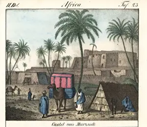 Oasis Prints: Castle of Murzuk, oasis town in the Sahara desert