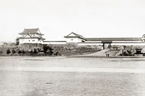 The castle of Osaka, Japan, c. 1880 s