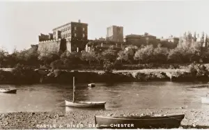 Castle and the River Dee at Chester