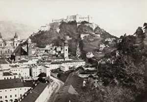 Defensive Structure Prints: Castle view, Saltzburg, Austria