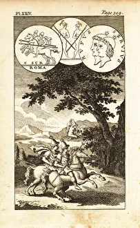 Leda Prints: Castor and Pollux, the Dioscuri, on horseback