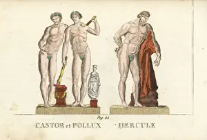 Hercules Prints: Castor and Pollux, and Hercules, Greek and Roman gods