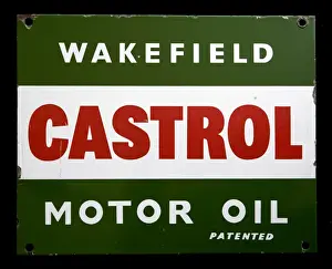 Automobilia Prints: Castrol Motor Oil Sign