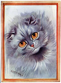 Cat Beauty Reflecting in the Mirror by Louis Wain