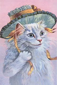 Sentiment Prints: Cat in Green Hat