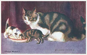 Guarding Prints: Cat & Kittens