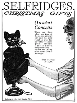 Gift Gallery: Cat telephone cosy from Selfridges, 1919