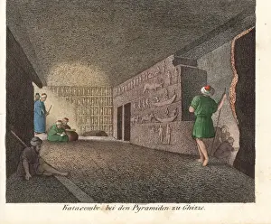 Catacombs Prints: Catacombs in the pyramids of Giza, Egypt