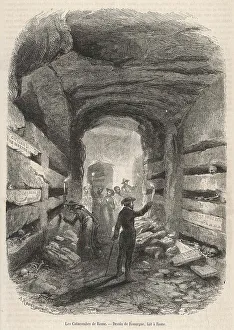 Cemeteries Prints: CATACOMBS, ROMEC
