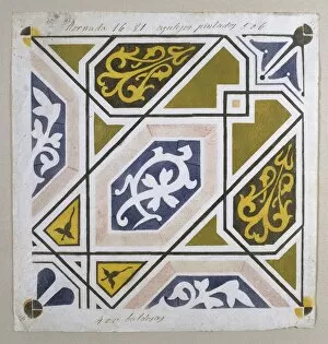 Bluebird Gallery: Catalan Modernism. Original desing of tile for the decoratio