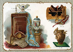 Abdul Collection: Catalogue illustration, cabinet, embroidered cover, etc