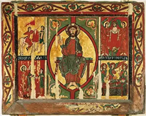 Catalonia. Puigbo. Altar frontal from St. Martins church. A