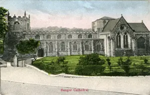 Caernarvonshire Prints: The Cathedral, Bangor, Caernarvonshire