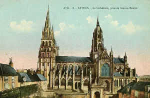 Bayeux Prints: The Cathedral, Bayeux, France - French postcard c. 1905