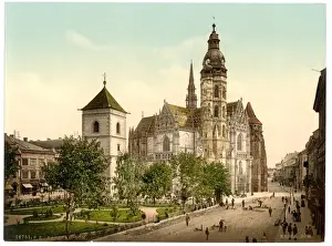 The cathedral, Kaschau, Hungary, Austro-Hungary