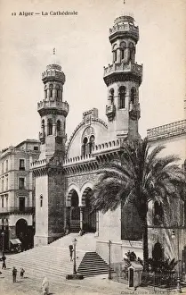 Cathedral and Rue de la Lyre, Algiers, Algeria