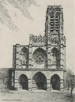 Basilique Prints: The Cathedral - Soissons, Aisne Department, Picardy, France