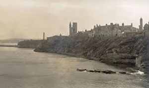 Cathedral of St Andrew, St Andrews, Fife, Scotland - Cathedral ruins viewed from the Castle Date: 1930s