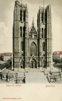 Images Dated 23rd February 2016: Cathedral of St. Michael and St. Gudula Brussels Belgium