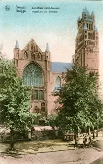 Cathedrale Prints: Cathedrale Saint-Sauvear, Bruges - Brugge