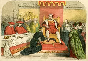 Catherine of Aragon at Legatine Court, Blackfriars