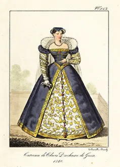 Lace Collar Prints: Catherine of Cleves, Countess of Eu, 1580