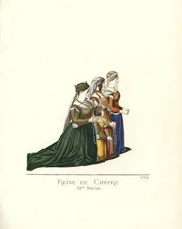 Catherine Cornaro, Queen of Cyprus with Venetian ladies