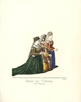 Camillebonnard Prints: Catherine Cornaro, Queen of Cyprus with Venetian ladies