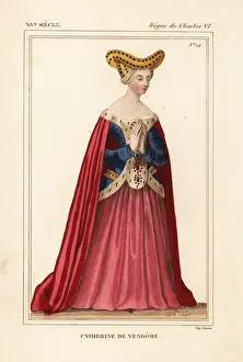 Catherine Prints: Catherine de Vendome, wife of John I, Count
