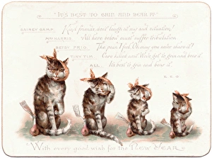 Endurance Gallery: Four cats with toothache on a New Year card