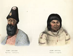 Caucasian and Mongolian men