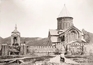 Caucasus Prints: Caucasus Georgia - cathedral at Mtskheta