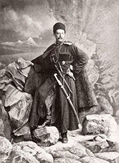 Caucasus Georgia - Georgian cossack man