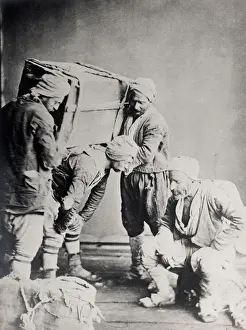 Porters Prints: Caucasus Georgia Tiflis Tblisi - porters carrying heavy loa