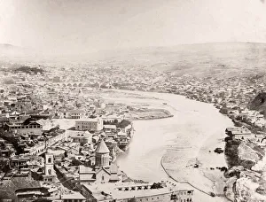 Caucasus Prints: Caucasus Georgia - Tiflis Tblisi river