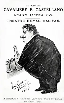 Cavaliere F Castellano Grand Opera Co, Theatre Royal, Halifax - caricature of Castellano Cavaliere F Castellano Grand Opera Co, Theatre Royal, Halifax - caricature of Castellano