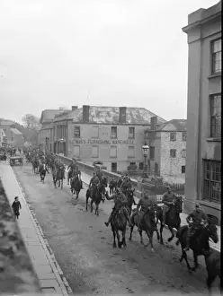 Ware House Prints: Cavalry parade over New Bridge, Haverfordwest, South Wales