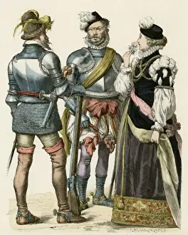 1560 Prints: Cavalrymen & Lady 1560