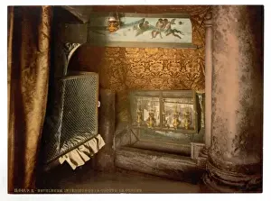 The cave and the cradle, Bethlehem, Holy Land, (i. e. West B