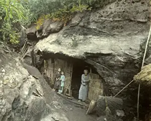 Caves Prints: Cave dwellers, Enoshima, Japan