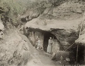 Basement Prints: Cave dwellers, rock carved home, Dogashima, Japan