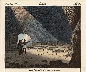 Ethnography Prints: Cave with mummies of the Guanche people, Canary Islands