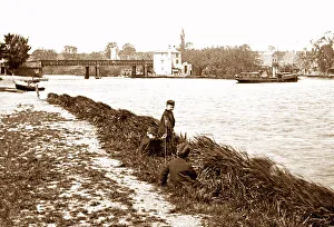 Caversham Bridge River Thames Victorian period