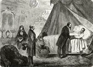 Emanuele Collection: Cavour on Deathbed