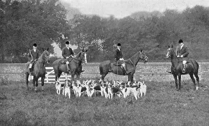 Autobiography Prints: Cecil Aldin with his first pack of hounds