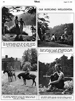 Cecil Beaton and friends enjoying the English countryside