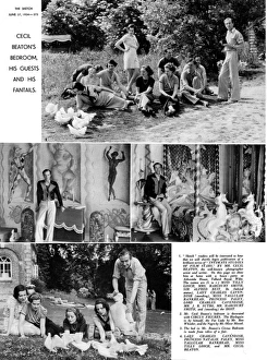 Beaton Gallery: Cecil Beatons bedroom, his guests and his fantails