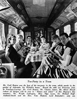 Messel Collection: Cecil Beatons tea party in a tram