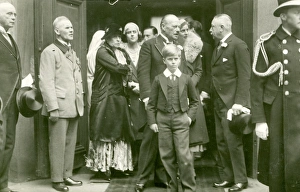 Guests Collection: Cecile of Greece wedding, Prince Philip in foreground