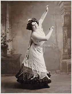 Carmen Prints: CECILE THEVENET singer, as Carmen in Bizet's opera Date: 1907